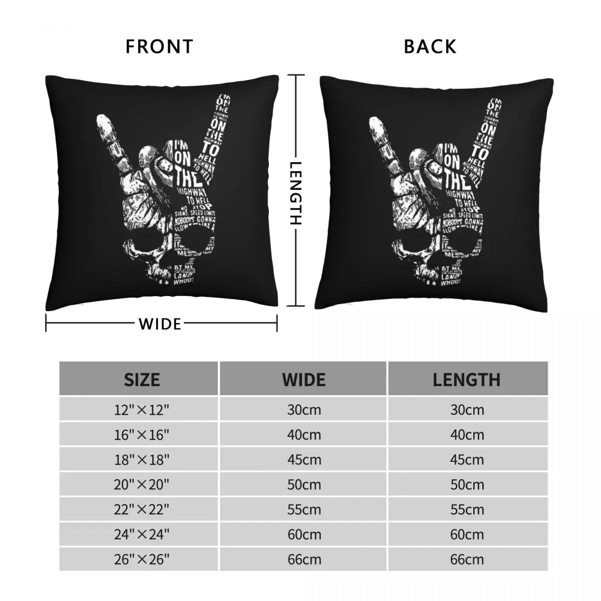 Чехол-накидка в виде подушки с изображением черепа тяжелый металлический рюкзак