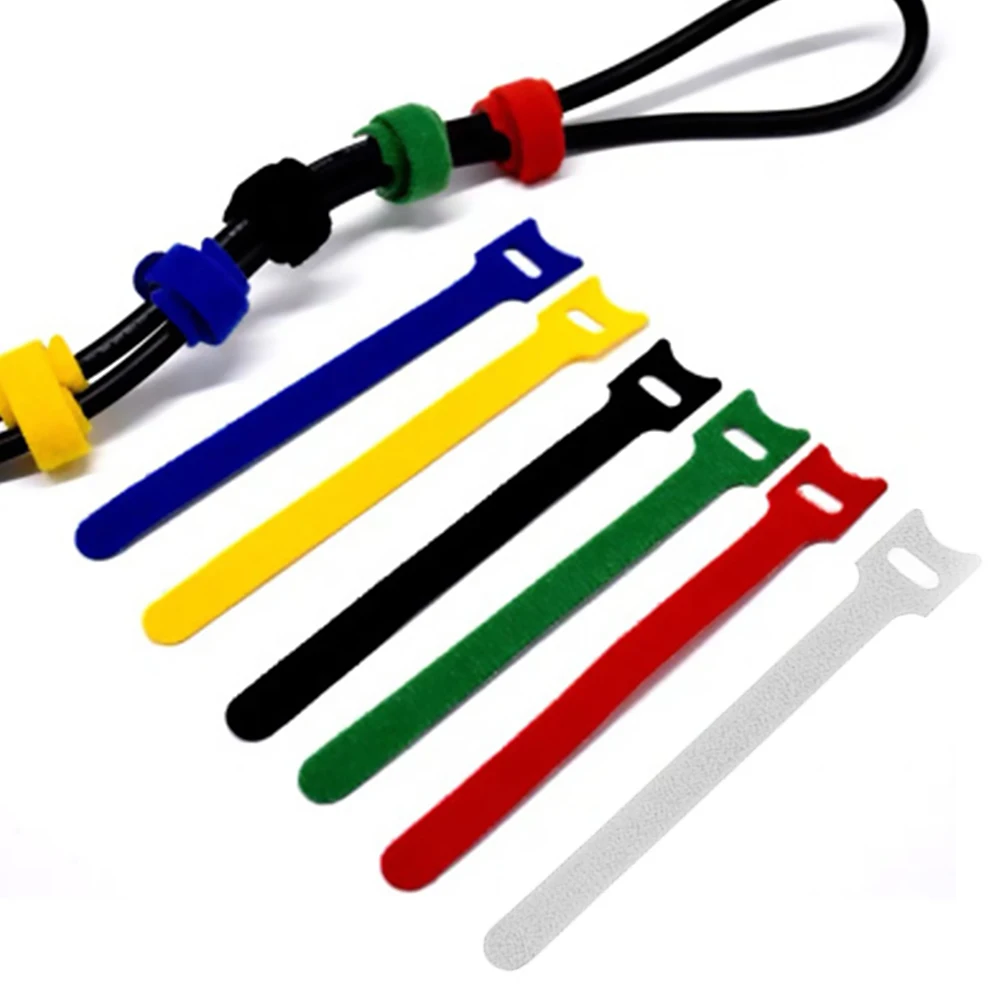 

10pcs Releasable Cable Ties Plastics Fastening Reusable Cable tie Straps Nylon Loop Wrap Zip Bundle Bandage Tie Colorful