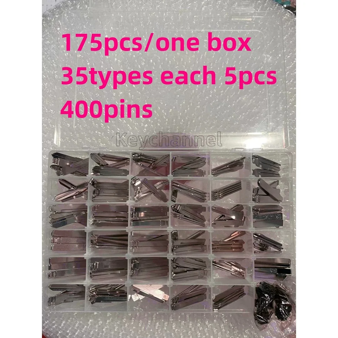 

Ключ Keychannel 175 шт. в одной коробке для автомобиля, Заготовка ключа 35 типов KD HU66 SIP22 Toy43 ключ для KEYDIY KD Xhorse VVDI пульт дистанционного управления с 400 контактами