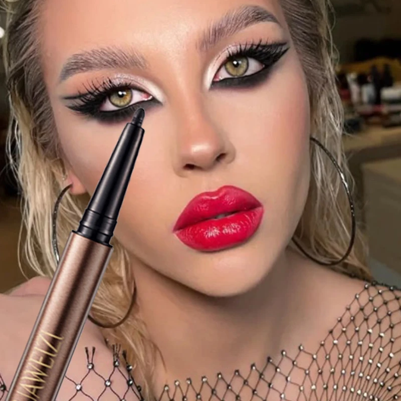 Fast-drying Red Brown Black Blue Eye Liner Soft Easy Wear High Pigment Long Lasting Eyes Makeup