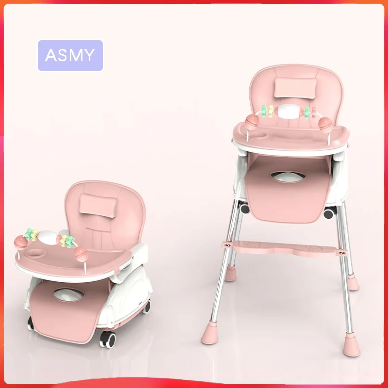 

Folding Baby Highchair Kids Chair Dinning High Chair for Children Feeding Baby Table and Chair for Babies Toddler Booster Seat
