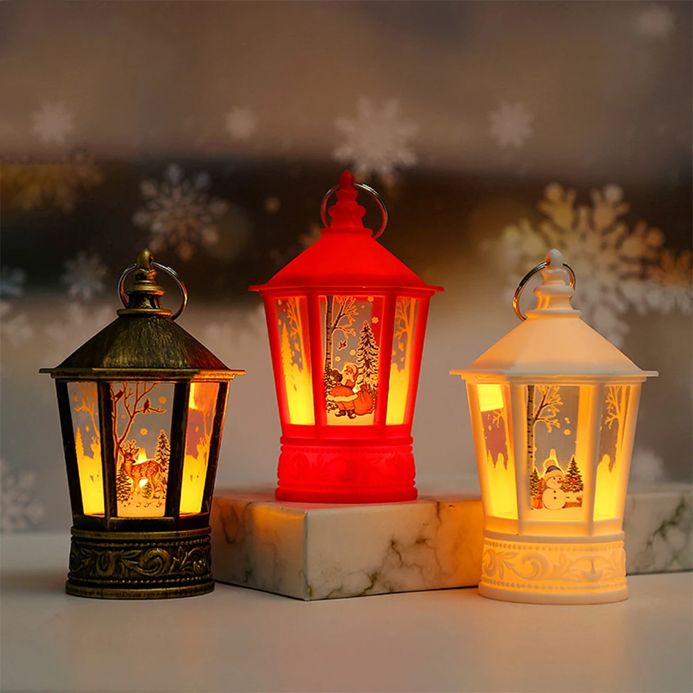 

New Year 2023 Christmas Decorations for Home Santa Snowman Lantern Desktop LED Lights Christmas Ornaments Xmas Gifts Noel 2022