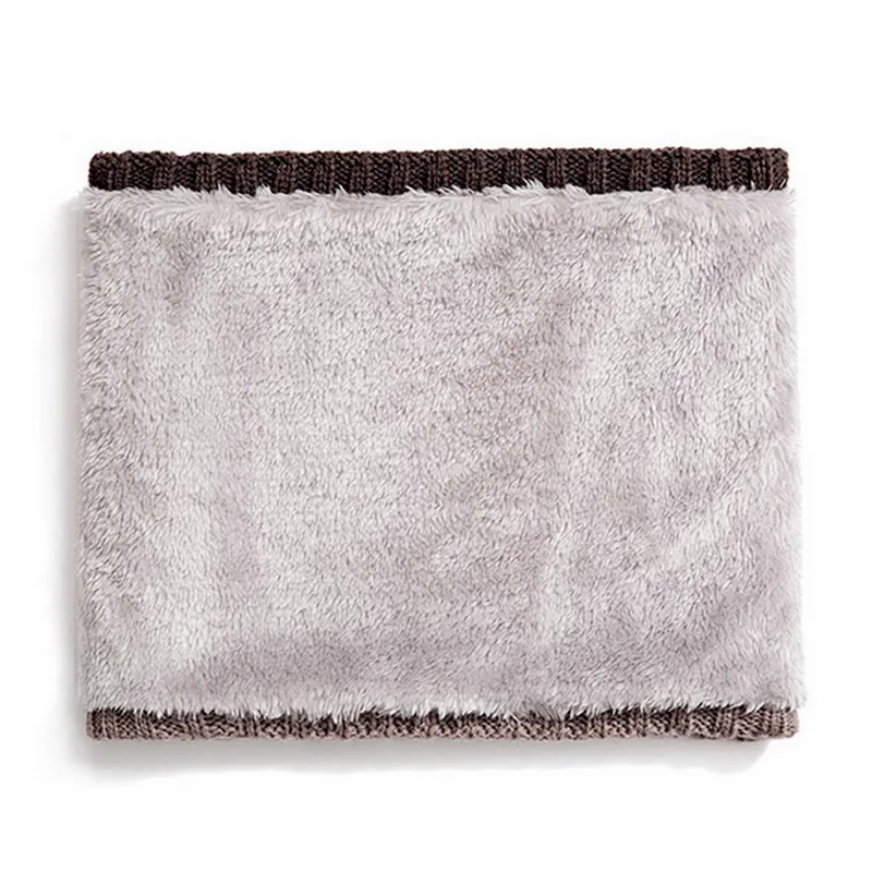 Вязаный теплый шарф унисекс сезон зима-осень Женская бандана однотонный