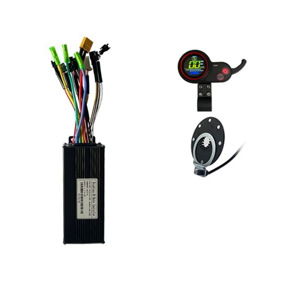 

36V 48V 750W 1000W Three-Mode 12 Tubes Brushless 30A Controller Throttle Brake Kit With LED V889 Display E-Bike Parts