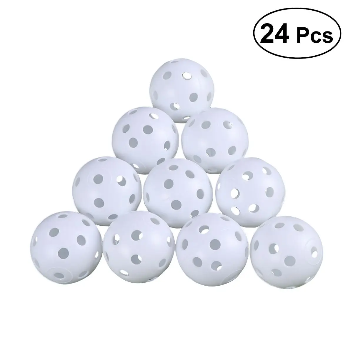 

24pcs /lot Indoor Golf Ball Golf Practice Balls Golf Light Balls Have Hole Golf Training Aids White Color Dropshipping Support