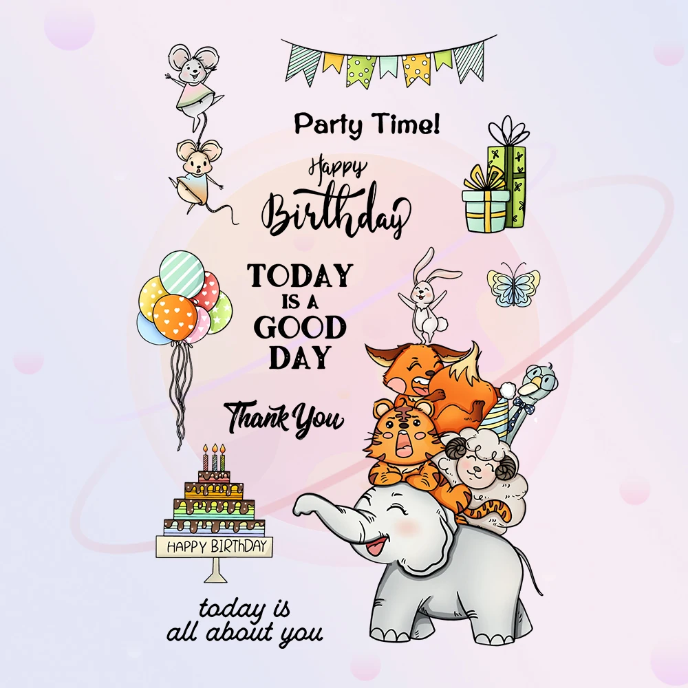 Декоративные штампы с животными для вечерние прозрачный штамп искусственные