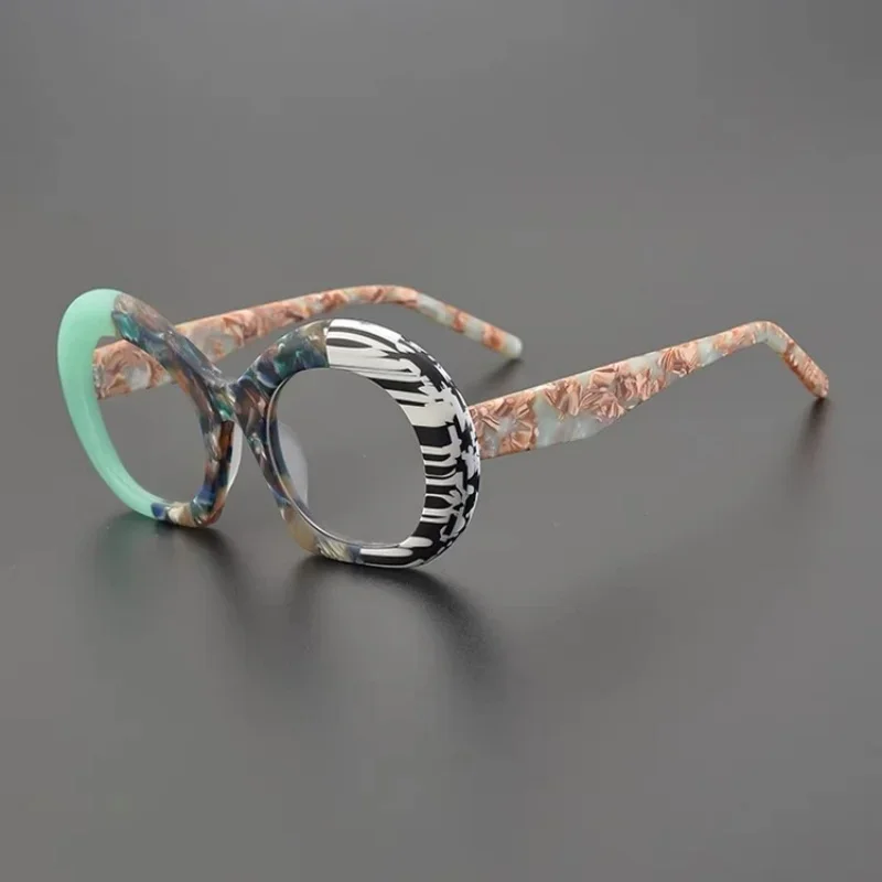 Модные матовые цветные ацетатные оправы кошачий глаз для мужчин и женщин