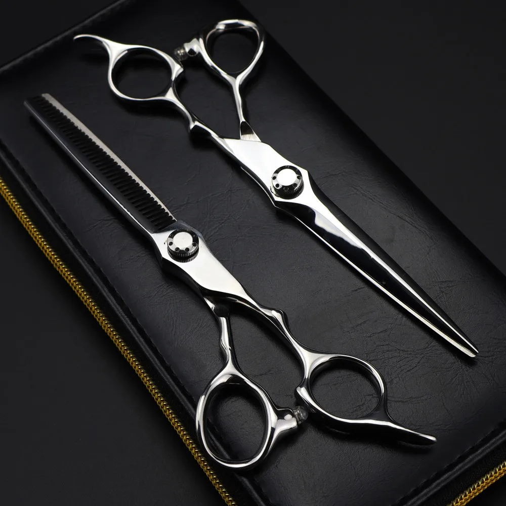 Professional Japan 440c 6.5 '' Upscale scissor Silver hair scissors cutting barber haircut thinning shears hairdresser scissors