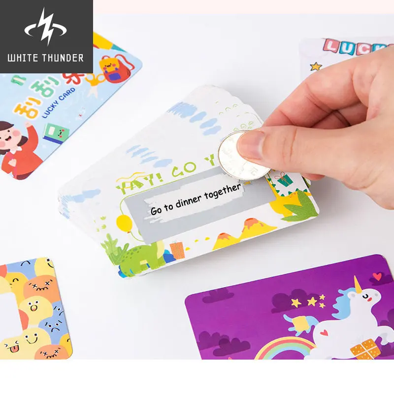

Self-Created Teaching Tool Scratch Card Lucky Card Reward Gift Card For Kids Family Party Interactive Board Game Accessories
