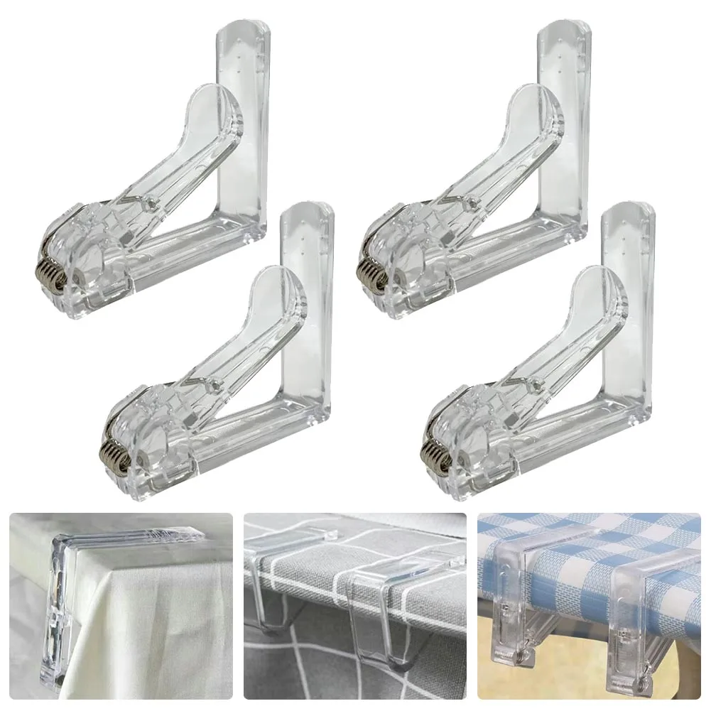 Clips 4pcs Clips 4pcs 5.6*5.8cm Good Stretch High Quality Light Weight Plastic Transparent Party Picnic