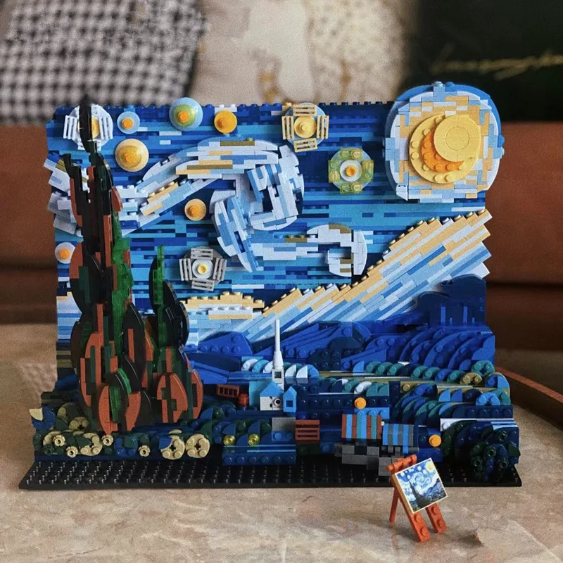 

Ideas The Starry Night 21333 Vincent Van Gogh Model Building Blocks Bricks Educational Toys For Boy Kids Christmas Gifts 3001