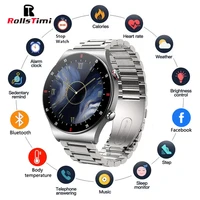 rollstimi smart watch men ladies bluetooth touch fitness connected smart bracelet for ios android wear os smartwatch reloj mujer