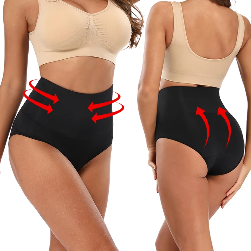 High Waist Tummy Control Panties Women Briefs Shaper Butt Lifter Slimming Underwear Smooth Belly Shaping Cincher Body Shaper
