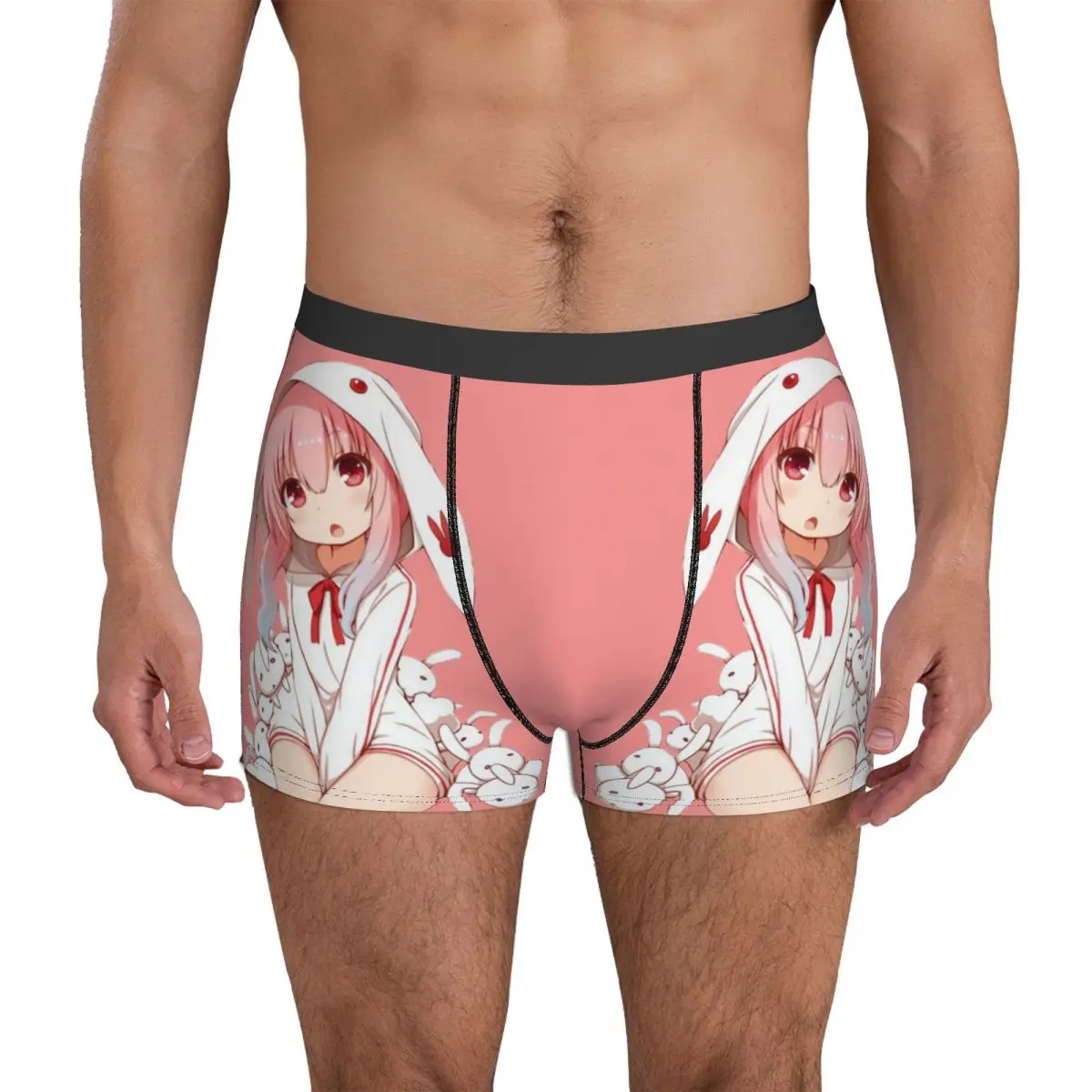 Anime Rabbit Girl, Loli Chan! Underwear Kawaii cute manga aesthetic Men Shorts Briefs Classic Trunk High Quality Design Panties