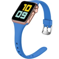 silicone strap for apple watch band 40mm 44mm 45mm 41mm 38mm 42mm 44 mm rubber watchband bracelet iwatch serie 3 4 5 6 se 7 band