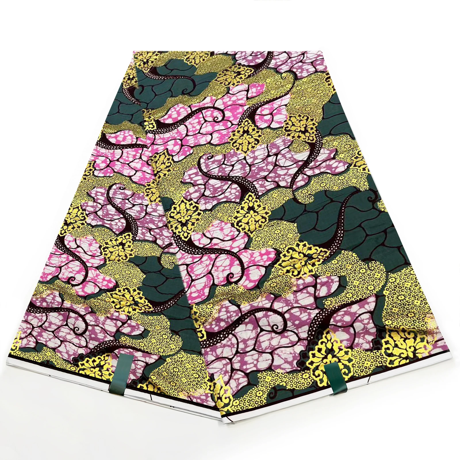 6 ярдов новейшая африканская ткань с золотым воском настоящая восковая 100% хлопок