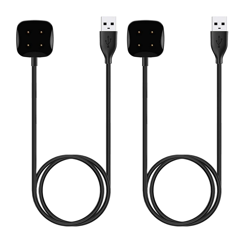 

4 упаковки 3,3 футов зарядный кабель USB зарядная док-станция для умных часов Fitbit Sense/Versa 3