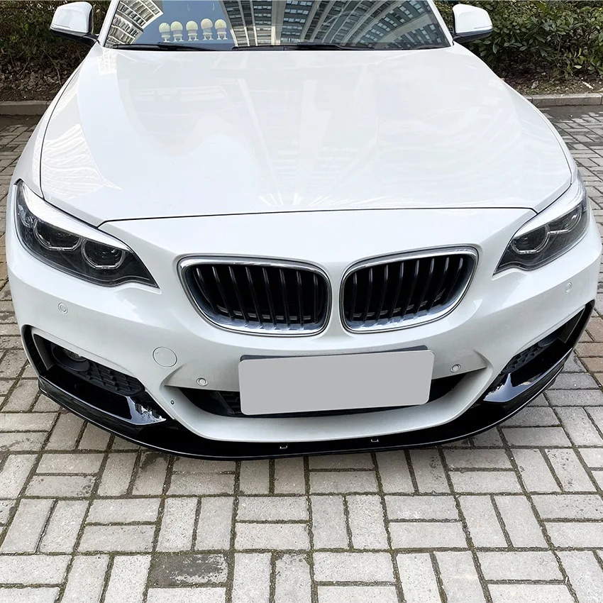 Фото Передний сплиттер + боковые канарды для BMW 2 серии F22 F23 M Sport MP 2015 2016 2017 2018 2019, аэродинамический комплект для переднего бампера №3