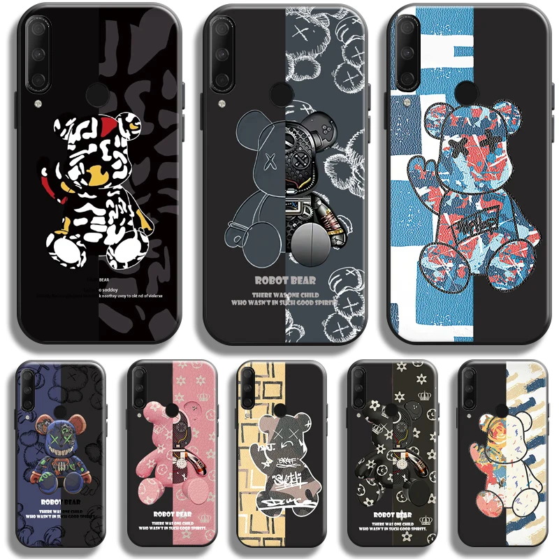 

Fashion Brand Luxury Bear Phone Case For Huawei Honor 9X 8X 7X Pro For Honor 10X Lite Case Funda Soft TPU Coque Silicone Cover