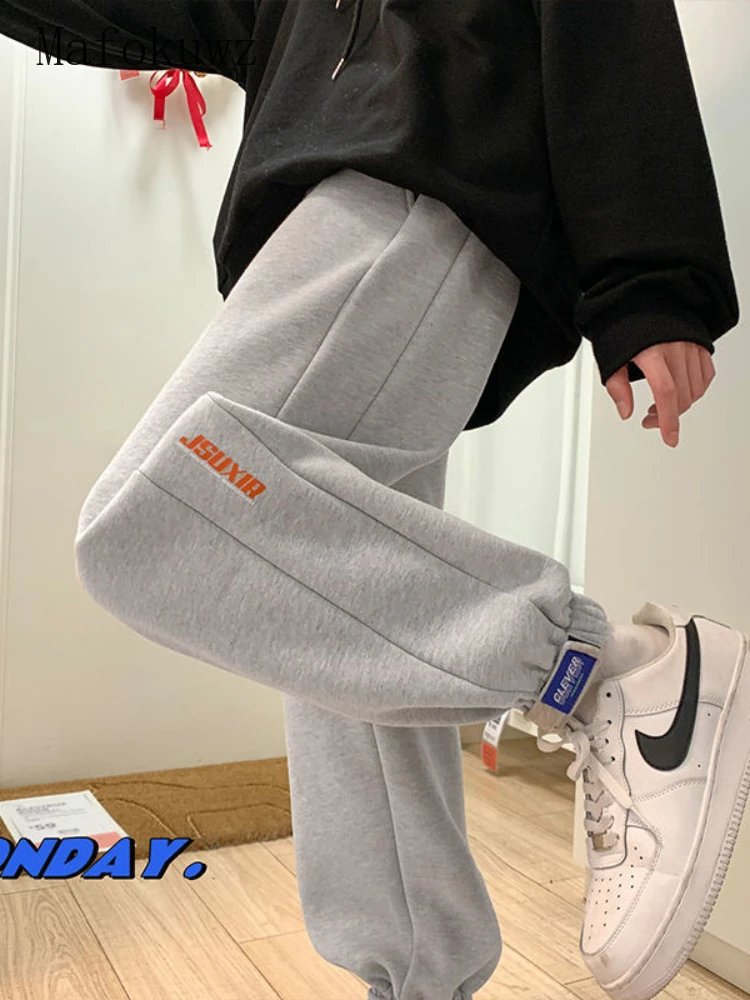 

Mafokuwz Spring Autumn Velcro Legging Pants Men's Summer Sports Pants Hong Kong Style Loose Casual Pants Trend Brand Sweatpants