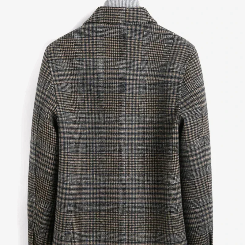 Зимняя мужская одежда Tcyeek двухсторонняя шерстяная куртка короткое мужское