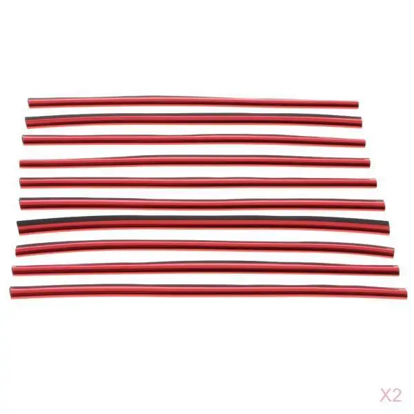 

20pcs/set Car Chrome Air Conditioner Outlet Vent Grille Strip Red