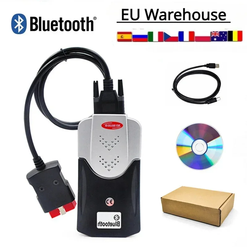 Фото 2025 Tnesf Delphis Orpdc Новый Vci Vd Ds150e Cdp Pro Usb Bluetooth Obd2 Сканер Автомобили Грузовики Диагностические инструменты Интерфейс №1