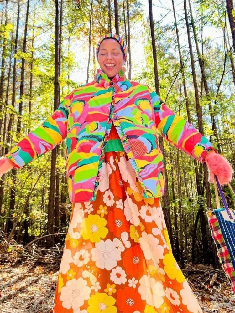 Рисунок 3 - Женское хлопковое пальто с цветочным принтом