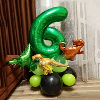 21pcs dinosaur birthday balloons set 1 2 3 4 5 6 years number balloon dino theme birthday decorations for boys dinosaur party