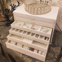 multi layer jewelry storage organizer case box desktop large capacity drawer cosmetics jewelry boxes decor container display
