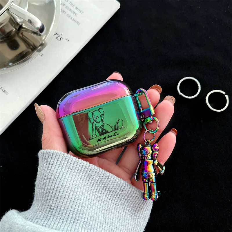 

Colorful Electroplate Fashion Figure Apple AirPods 1 2 3 Case Cover AirPods Pro Case IPhone Earphone Accessories Air Pod Cases