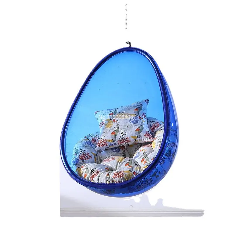 

Net red transparent hemisphere swing hanging basket chair acrylic space chair indoor and outdoor balcony garden garden swing