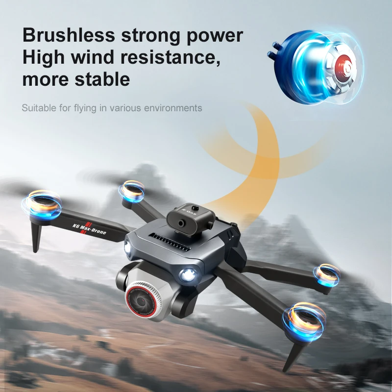 K6MAX Дрон 4K Профессиональный FPV с камерой RC Квадрокоптер Воздушная авиационная