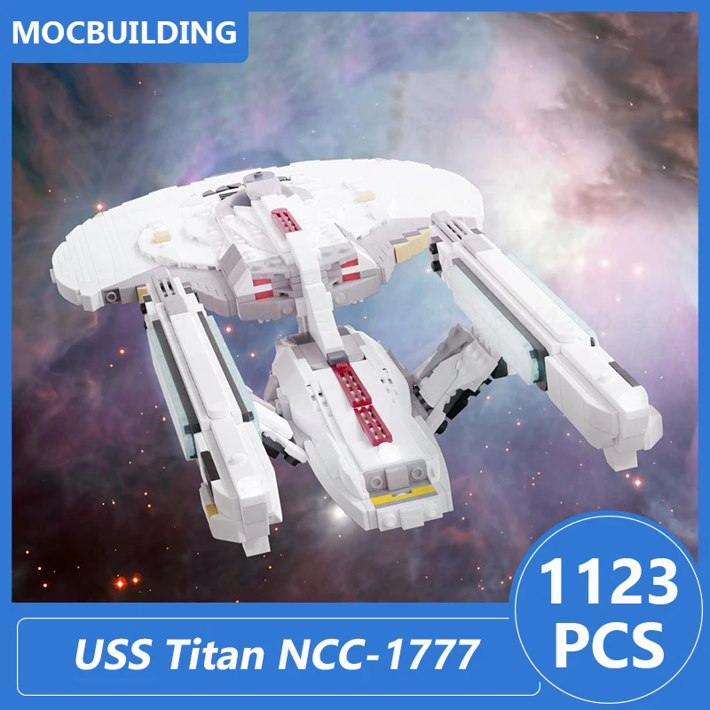 

USS Titan NCC-1777 1:657 Scale Model Moc Building Blocks Space Diy Assemble Bricks Educational Creative Kid Toys Gifts 1123PCS