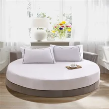 호텔 라운드 침구 탄력있는 밴드 로맨틱 테마 호텔 라운드 매트리스 커버 직경 200cm-220cm