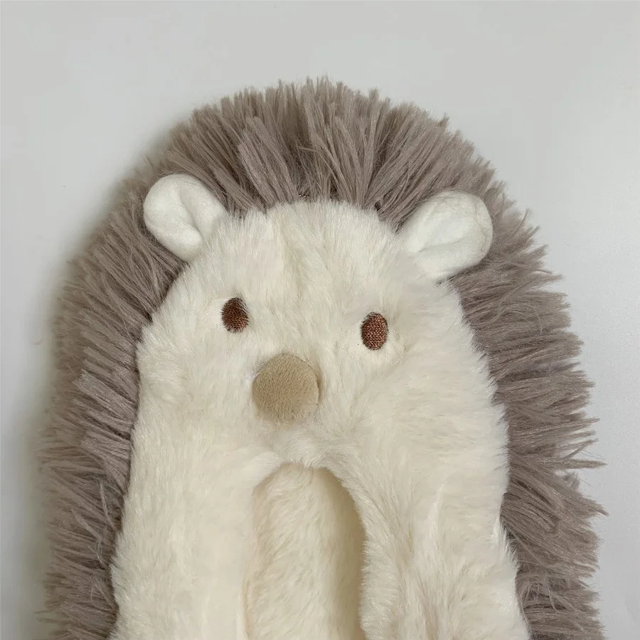 Fuzzy Socks Women Winter Warm Plush Anti Non Slip Sleeping Female Funny Cute Kawaii Cartoon Animal Floor Slippers Sock Hedgehog