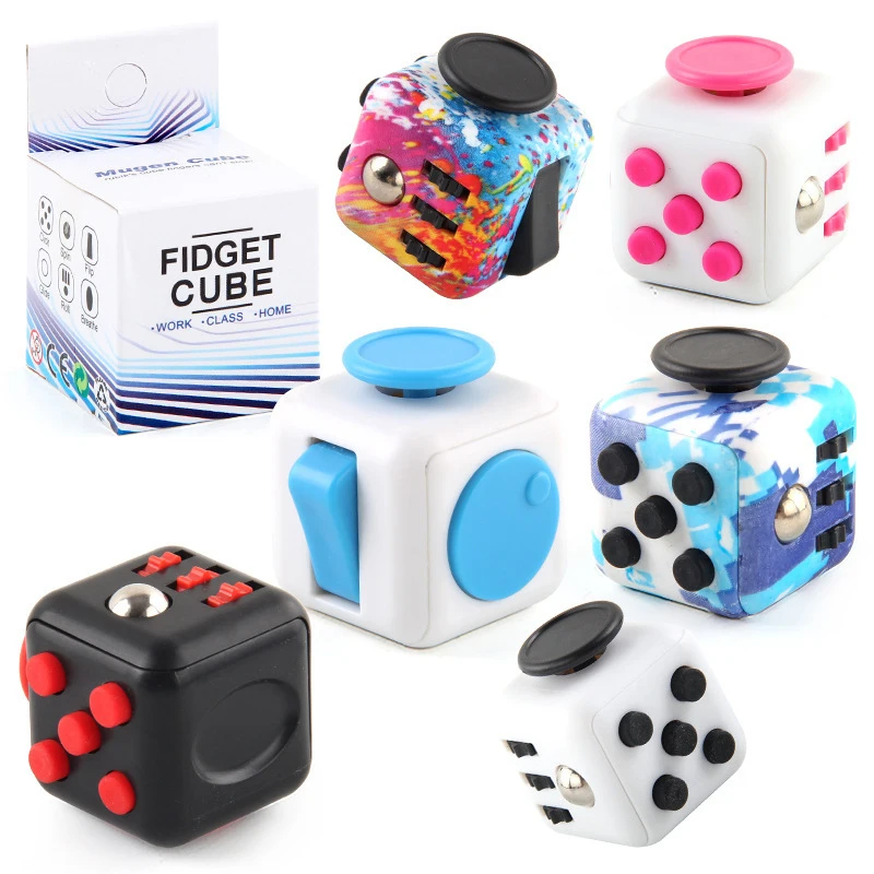 

Fashion Decompression Dice Anti-Stress Relieve Adult Children Sensory Gift Fidget Toys Fingertip Press Button Toy For Kids