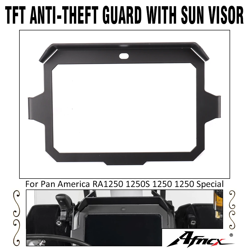 

For Pan America 1250 S PA1250 1250S RA1250 2021-2023 Instrument Protector Cover 6.8in TFT Anti Theft Protection With Sun Visor