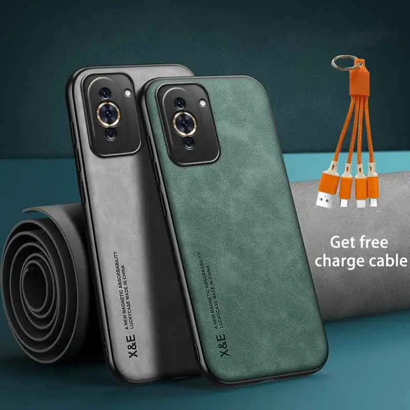 Новый Магнитный чехол для Huawei Nova7 Nova8 Nova9 Nova10 Nova11 тонкий нескользящий кожаный чехол-накладка для Nova7pro 8pro 9se 10pro 11pro