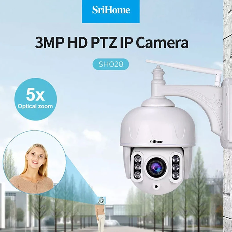 

Sricam SH028 5X Optical Zoom IP Camera 3.0MP Outdoor Waterproof Security Protection Wifi Camera Video Surveillance CCTV PTZ Cam
