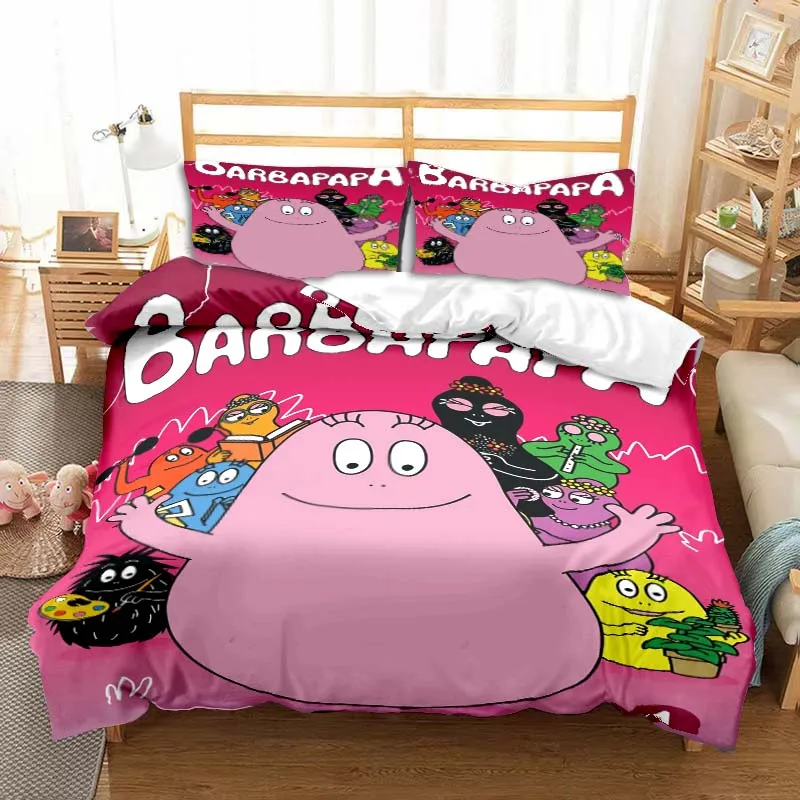 Комплект постельного белья с милым мультяшным рисунком мягкий пододеяльник для