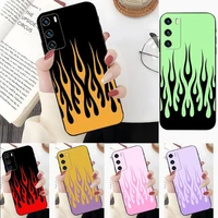 flames fashion design phone case for huawei y9 y7 y7a y7p y6 y6pro y5 y5p prime 2020 2019 2018 2017 nova 9s 9ro 9se funda coque