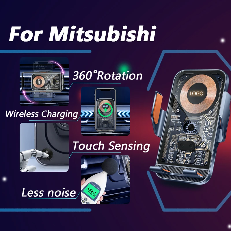 

Автомобильный держатель для телефона Mitsubishi ASX Outlander Pajero Eclipse Cross, 15 Вт