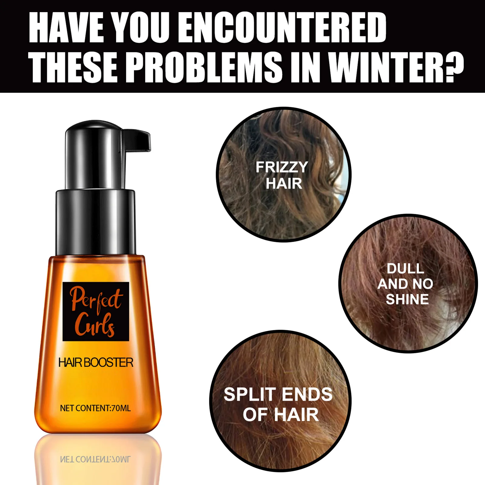 Масло для ухода за волосами 70 мл эфирное масло усилитель против спутанных волос