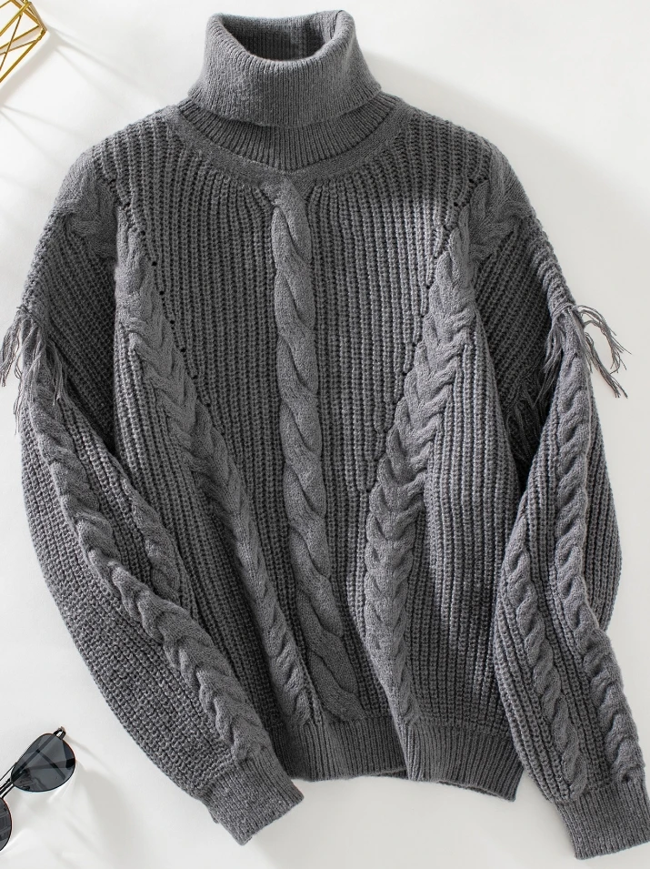 Женские зимние свитера элегантный пуловер свитер в стиле ретро однотонный