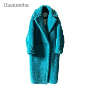 62% Alpaca 26% Wool 12% Real Silk Overcoat Winter Thicken Warm Teddy Coat Women's Teddy Bear Outwear in Pakistan