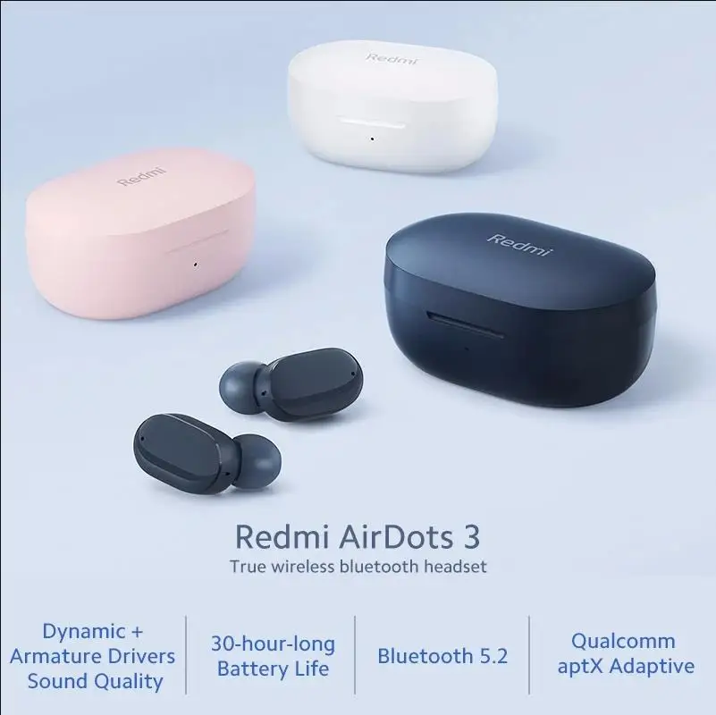 Оригинальные беспроводные наушники Xiaomi Redmi AirDots 3 с поддержкой Bluetooth 5 2 |