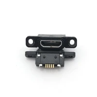 1pcs micro usb 5pin charging jack socket dock port 5p ip67 smt board waterproof female connector with screw hole