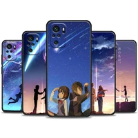 phone case for redmi note 10 11 11s 11e 7 8 8t 9 9s 9t pro plus 4g 5g soft silicone case cover your name japan anime