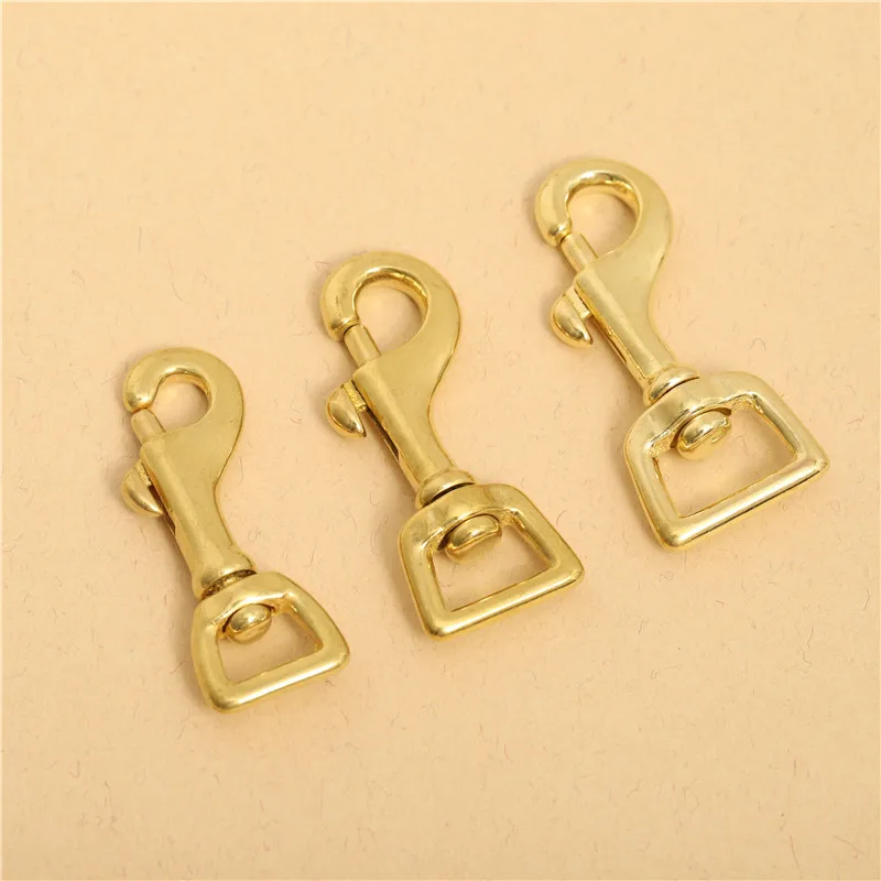 1x латунный болт карабин поворотный крючок с проушиной для омаров кожаная сумка